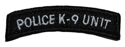 Police K-9 Unit Tab Black Patch - 2 Pack